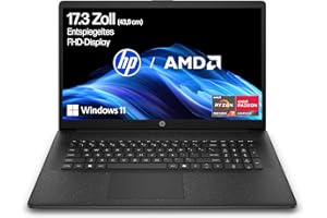 ‎HP HP Laptop mit 17,3" FHD Display, AMD Ryzen 7 7730U, 16 GB DDR4 RAM, 512 GB SSD, AMD Radeon-Grafik, Windows 11, QWERTZ, Schwarz inkl. 25 GB Dropbox-Speicher für 12 Monate