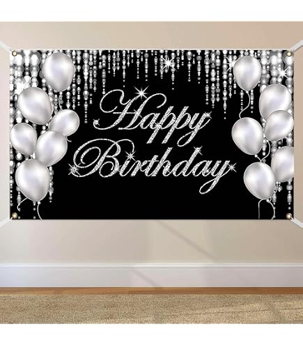 Happy 6th Birthday Dekorations-Banner – Vinyl, 150x90 Cm, Mit Glitzer-Elementen, Für Mädchen-Party