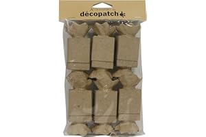 DECOPATCH Décopatch EV007O - Un lot de 6 boites Décopatch en papier brun pulpé 4x6x7 cm, boites dragées bonbons