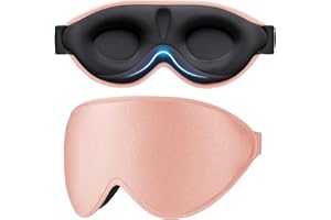 Gritin Antifaz para Dormir, Anti-Luz, Máscara de Dormir para Mujer y Hombre, 3D Diseño Sin Rastro & Sin Presión Ocular Sleep Mask, Ultrasuave & Cómodo con Tapones para Dormir, Viajar