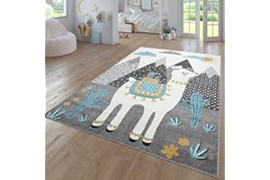 ‎TT HOME TT Home Teppich Kinderzimmer Kinderzimmerteppich Junge Mädchen Kinderteppich Modern Soft, Farbe:Bunt, Größe:133x190 cm