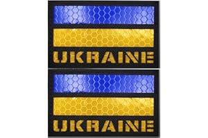 ODSS Parche reflectante infrarrojo de la bandera de Ucrania, parches decorativos de emblema de moral militar de Ucrania (color-1)
