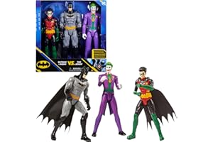 BATMAN - DC COMICS - Pack Figura Batman Y Robin contra Joker: Figuras de Acción de 30 cm - 6064967 - Superheroes Juguetes - Juguetes Niños 3 Años +