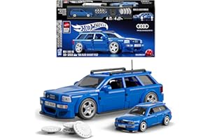 Mattel Brick Shop Hot Wheels Speed Series Juego de construcción Realista del Audi Avant RS2 del 94 con 252 Piezas, para Adultos coleccionistas y niños y niñas a Partir de 10 años, JGR28