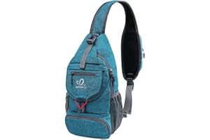 ‎WATERFLY WATERFLY Brusttasche Sling Bag Klein: Faltbarer Herr Crossbody Bodybag Crossbag Slingbag Crossover Single Chest Rucksack Schultertasche Schulterrucksack Cross Body Herren Damen Reisen Wandern