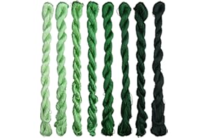 ‎MINGGUXIUYI MINGGUXIUYI Natürliches 100% Seidengarn, handgefertigtes Stickgarn, Seidenstickgarn (103)