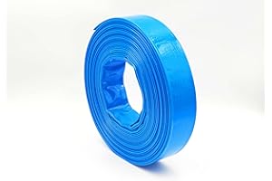 CALEIDO-CONCEPT IDEEN FÜR DEIN LEBEN Tubo piatto Ø 32 mm | 1 1/4 pollici 20 metri | pressione di esercizio 8 bar | pressione di scoppio 24 bar | tubo per calcestruzzo | tubo piatto in PVC blu