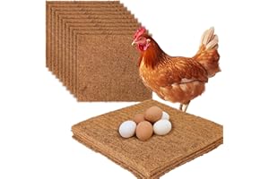 TITA-DONG Hühnernest-Unterlage, 33 X 33 cm, Waschbare Kunststoff-Hühnernistkasten-Einlage, Hühnernistkasten, Hühnernistkasten-Kunststoffmatte, Hühnerstall-Einstreu, Matte,(6 Stück)