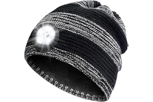 HIGHEVER Cadeau Homme Gadget Insolite Utile - Idee Cadeau Homme Original Bonnet LED, Cadeau Homme Noel Rechargeable Usb LED Bonnet pour Cyclisme, Fonctionnement, Idée Cadeau Rigolo Papa Homme Femme Original