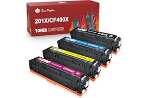 Toner Kingdom Zamiennik kasety z tonerem do HP 201A 201X CF400A CF400X CF401X CF402X CF403X dla HP Color LaserJet Pro MFP M277dw M252dw M277n M252n M277c6 M274n drukarka (4 sztuki)