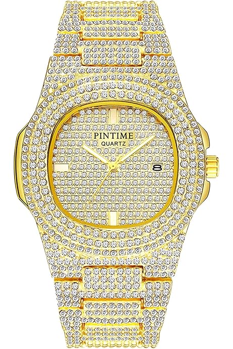 PINTIME Luxury Analog Unisex-Adult Watch (Rose Gold Dial Colored 