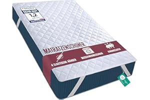 ‎UTOPIA BEDDING Utopia Bedding Gesteppte Matratzenauflage 140 x 200 cm, Weicher Mikrofaser-Matratzenbezug, Gesteppter Matratzenschoner Mit elastischen Bändern, 4 Eckgummis dehnbar bis zu 30 cm (Weiß)