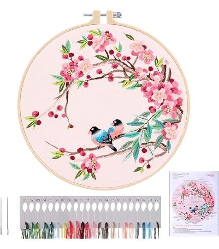 Kit Ricamo A Punto Croce Per Principianti - Motivo Stampato - Con Telaio, Ago E Filo - Facile E Divertente - Foto 9