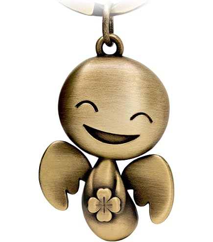 Pendentif Voiture Porte-Bonheur Mauvais Œil - Trèfle à Quatre Feuilles, Champignon, Coccinelle Et Yin Yang Pour Rétroviseur