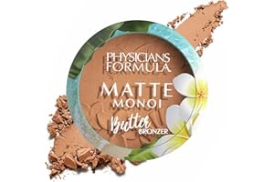Physicians Formula Matowy Monoi Butter Bronzer, Puder Bronzer o Kremowej i Miękkiej Teksturze, Wzbogacony Monoi i Masłem Murumuru dla Długotrwałego Efektu, Odporny na Wodę, Matowy Głęboki Bronzer