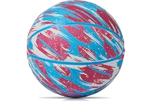 PECOGO Official Rubber Basketball 27.5" Outdoor Indoor Mens Basketball Ball Size 5 for Kids Youth Teen Boys and Girls Gift Ideas(Without pump)