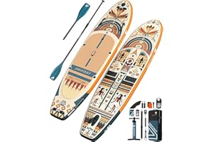 ANYFAST Stand up Paddle-Board-Wide-Gonfiabile-Pesca-Paddleboard - 11'x35' Ultra Stabile Wide SUP, pompa, porta macchina fotografica, guinzaglio, zaino, accessori, giovani/adulti