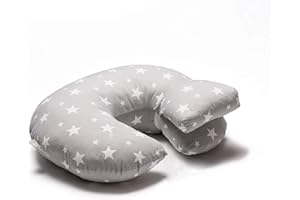 Lilly and Ben® Poduszka do karmienia BIO-Bawełna OEKO-TEX® - Rogal do karmienia - Poduszka dla niemowląt - Pouszka dla matki karmiącej - szara