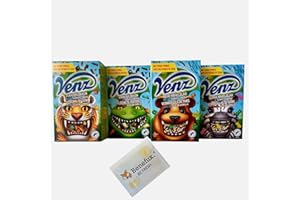 Venz Hagelslag und Vlocken Sparpaket 4 Packungen Beer, Zebra, Tijger, Kroko aus Holland 1.160g + Benefux. Erfrischungstuch