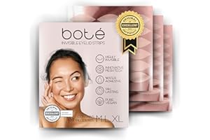 ‎BOTÉ BOTÉ 132 Schlupflider Stripes zur Lidstraffung ohne OP (Starter Set) - Dermatest "sehr gut" - atmungsaktive Mash Technologie - Augenlid Stripes unsichtbar (M/L/XL)