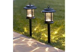 Lights4fun 2er Set Solar Stableuchten Außenbereich Garten Wegeleuchte 32cm