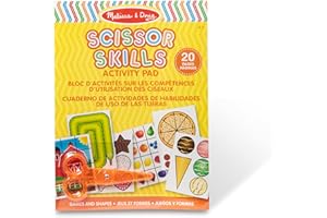 Melissa & Doug Scissor skills activity book, Activities pad of mazes, puzzles, animal art, Sequencing activities, Developmental Activities, Motor Skills, 4,5,6 Years, Gift for Boy or Girl
