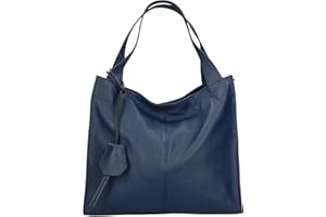 Chicca Borse Borsa a Spalla Donna in Pelle Made in italy 40x36x10 Cm