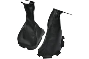 AERZETIX - C59096 - Funda para palanca de cambios y freno de mano - compatible con Chevrolet Aveo a partir de 2004 y Daewoo Kalos a partir de 2004 - color: negro - en piel sintética