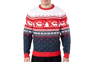 NOROZE novità Maglione Natalizio Lavorato a Maglia da Uomo | Brutti Maglioni Natalizi | Maglione Invernale da Uomo con Girocollo a Maniche Lunghe