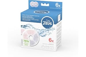 Triple Action, trippel filter för Zeus hunddrickfontän, ramlös, 6-pack