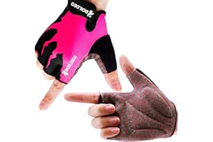 ‎BOILDEG BOILDEG Fahrradhandschuhe Fingerlos Fitness Handschuhe Atmungsaktiv Rutschfestes Stoßdämpfende Radsporthandschuhe für MTB Fitness Damen und Herren