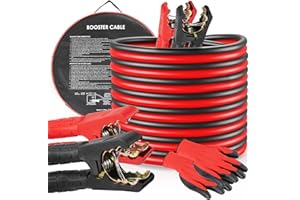 ‎TLGREEN TLGREEN 12V/24V Starthilfekabel für Autobatterie schweres Auto Überbrückungskabel für Starthilfe schwache Batterie 6m 30mm² 1500A kupferbeschichteten Aluminiumkabeln Reisetasche Schutzhandschuhen