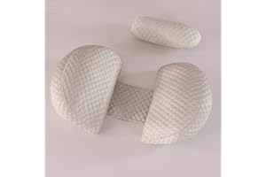 ‎SHANNA SHANNA Neu Schwangerschaftskissen Einstellbar, Komfortkissen Erwachsene Kühlender & Seidenweicher Bambusbezug, Ganzkörperkissen, Stützkissen Body Pillow, Stillkissen Körperkissen(Khaki)