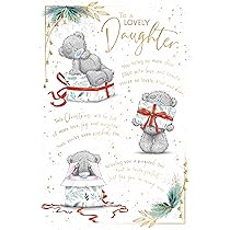 Me To You Tatty Teddy Beautiful Daughter Christmas Card With