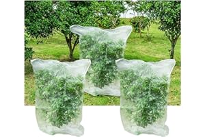 FFWHKON 3Pcs Plant Barrier Net Mesh, Plant Barrier Net Mesh, Bird Netting, Barrier Bags for Vegetables Fruits, Covering Plants Bags, Tomato Plant Netting for Protect Plants from Birds, Insects (2.4 x 3.5 FT)