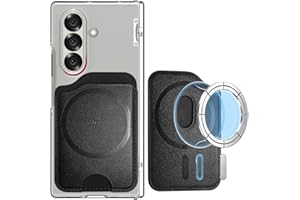 Miimall Mag-Safe Wallet für Samsung Galaxy S25 S24 FE/Plus/Ultra/Z Fold 7/iPhone 17 16 15 Serie, Slim Leder Mag Safe Wallet 3 Kartenhalter Handy Magnetisch Card Holder für Handy-Schwarz