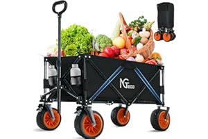 NGTeco Chariot Pliable a Roulette，Chariot de Jardin Utilitaire Pliable Robuste avec capacité de Poids de 125 kg