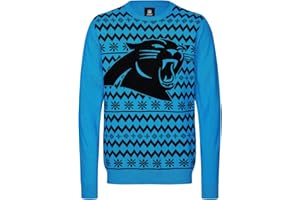 NFL Carolina Panthers Ugly Sweater Big Logo 2-Color Christmas Pullover Weihnachten