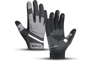 Vilico Guantes Moto Verano Hombre Protecciones En Nudillos Dedos, Antideslizante,Pantallas Táctiles, Guantes tácticos para Airsoft, Motocicleta,Caza, al Aire Libre