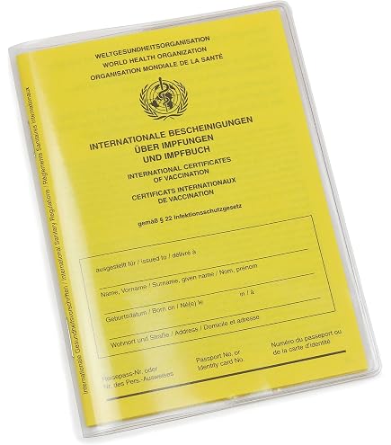 Custodia Protettiva Per Libretto Vaccinazione E Esame Bambini – Copertina Trasparente In Plastica Con Scomparto Per Tessera Sanitaria (Vuota)
