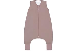 emma & noah Baby Schlafsack mit Füßen 1.0 TOG, Ganzjahres Schlafsack mit Beinen für den Frühling, Sommer und Herbst, 100% Bio-Baumwolle, OEKO-TEX Zertifiziert (Essential Berry, 80 cm)