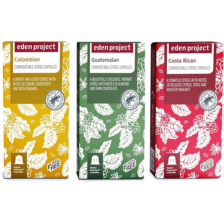 THE EDEN PROJECT 60 Decaf Italian Espresso Coffee Pods Compatible With