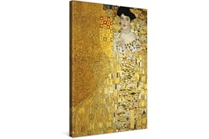 PICANOVA – Gustav Klimt Portrait of Adele Bloch-Bauer 40x60cm – Premium Canvas Art Print – Canvas Print Wall Art Decor Picture Stretched on Wooden Frame as Gallery Artwork