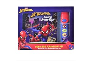 Marvel Spider-Man: Here Comes Spider-Man! Book and 5-Sound Flashlight Set: Book and Flashlight Set