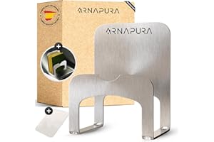 ARNAPURA Soporte Estropajo Fregadero | Incluye Adhesivo 3M para instalarlo sin taladrar | Soporte porta Estropajos Fregadero y Organizador de Fregadero (Plata)