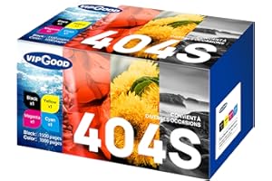 VIPGOOD P404C CLT 404S Cartouches de Toner Compatible pour Samsung CLT-P404C 404S pour Xpress SL C480W C483W C48X C430W CLT-K404S CLT-C404S CLT-Y404S CLT-M404S (Noir Cyan Jaune Magenta, Pack de 4)