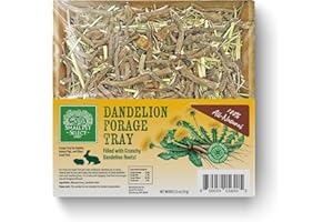 Dandelion Forage Tray by Small Pet Select – Natural Timothy Hay Treat with Herbs & Flowers for Small Pets, Rabbits & Guinea Pigs