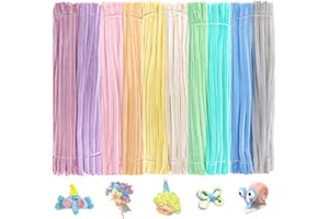 BULANGDE 500 Pfeifenputzer zum Basteln Pastell Bunte 30cm Lang 8mm Dick,Pfeifenreiniger Blumen Pipe Cleaner Set für DIY-Deko,Festdekoration,Spielen/Lernen,Kinder Handwerk (10 Farben)