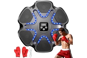 KIKILIVE Machine de Boxe de Musique avec Gants, entraîneur de poinçonnage de Rythme Bluetooth Intelligent avec écran LED Convient à la Maison, au Bureau, à la Salle de Sport