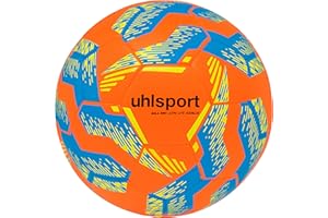 ‎UHLSPORT uhlsport Hallen-Fußball Futsal-Ball für Kinder und Jugend - Sala Ultra Lite 290 Addglue - Größe 3 und 4, Fluo orange/Cyan/Fluo Gel